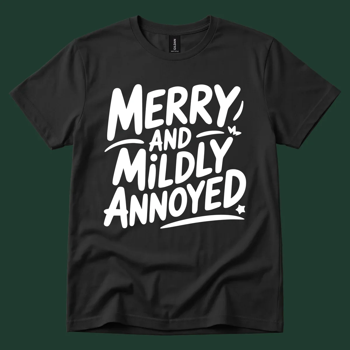 Merry And Mildly Annoyed typography design