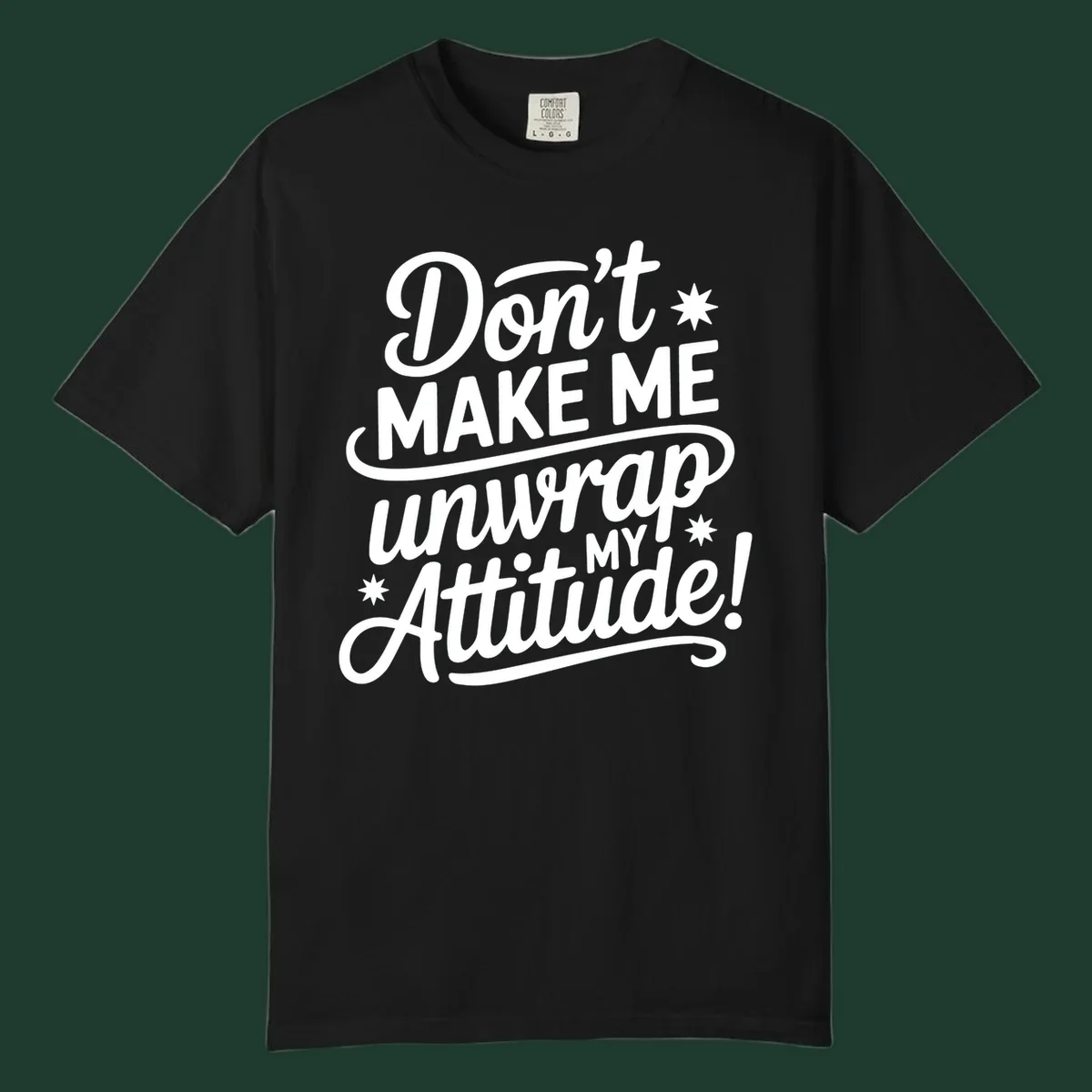 Attitude warning graphic text design.