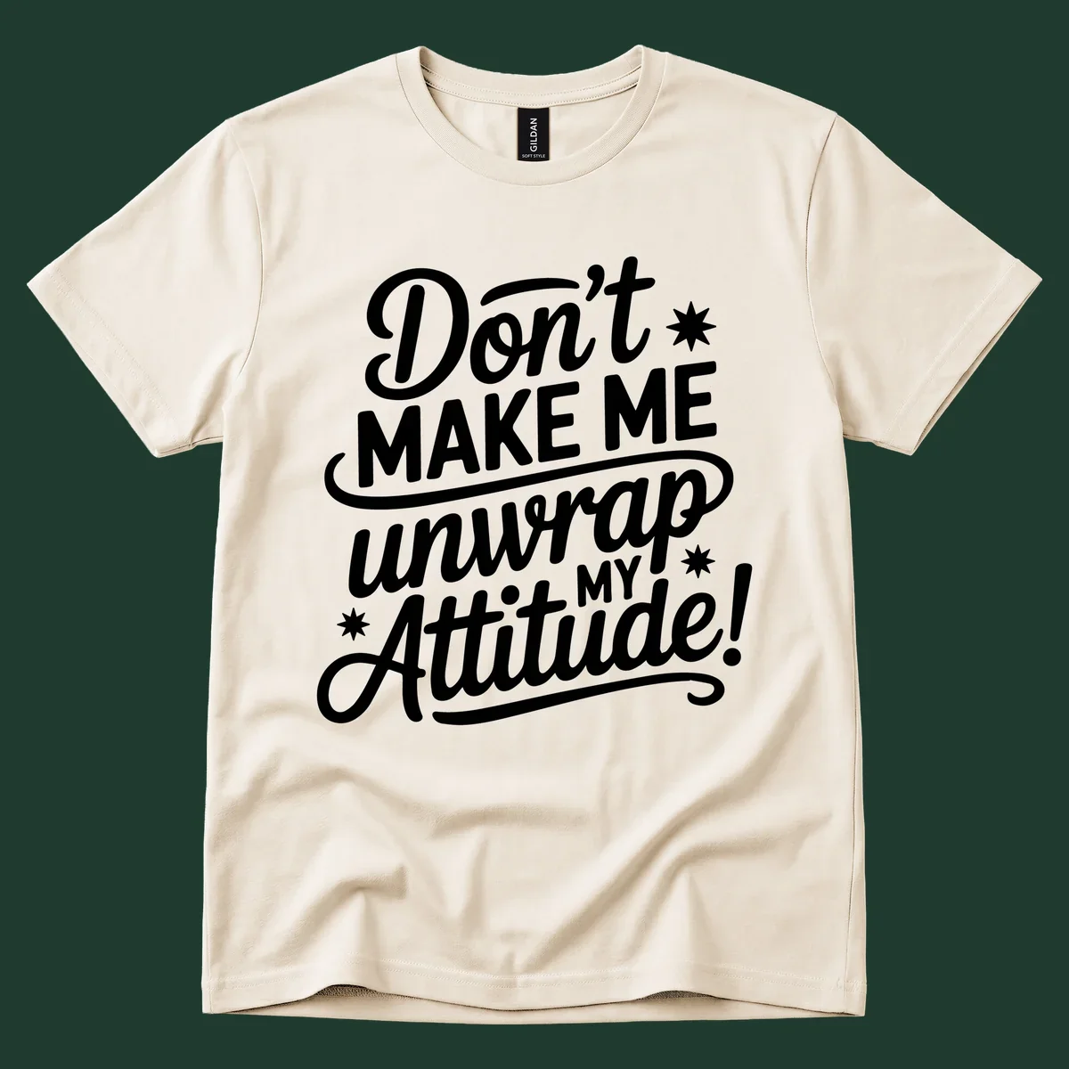 Attitude warning graphic text design.
