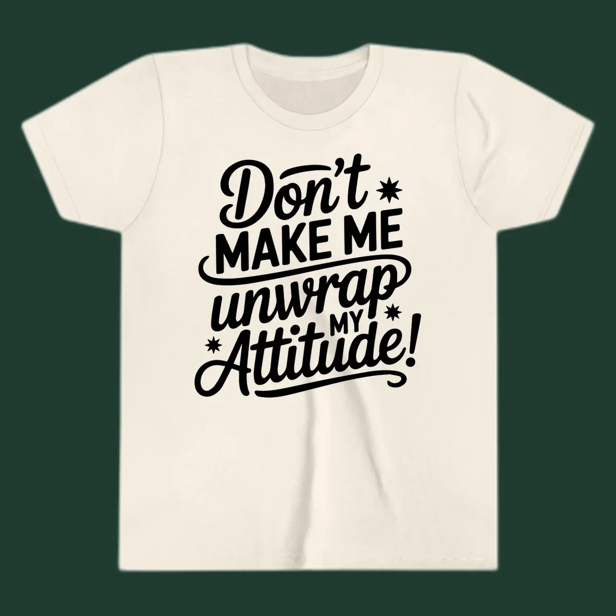 Attitude warning graphic text design.