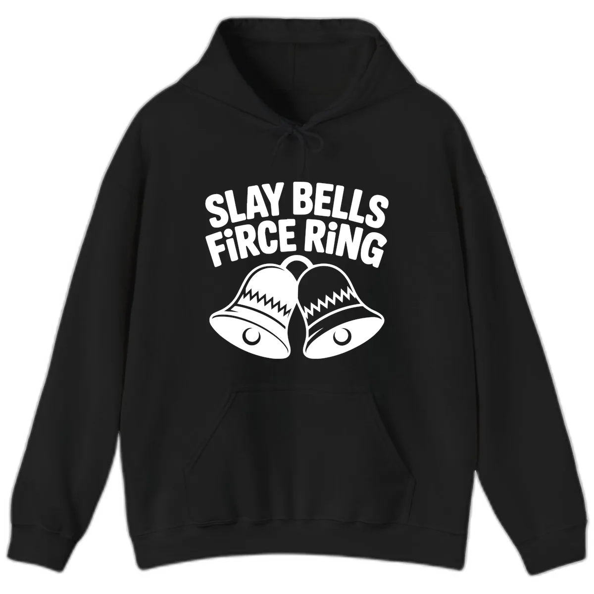 Slay Bells Fierce Ring Hoodie in Black