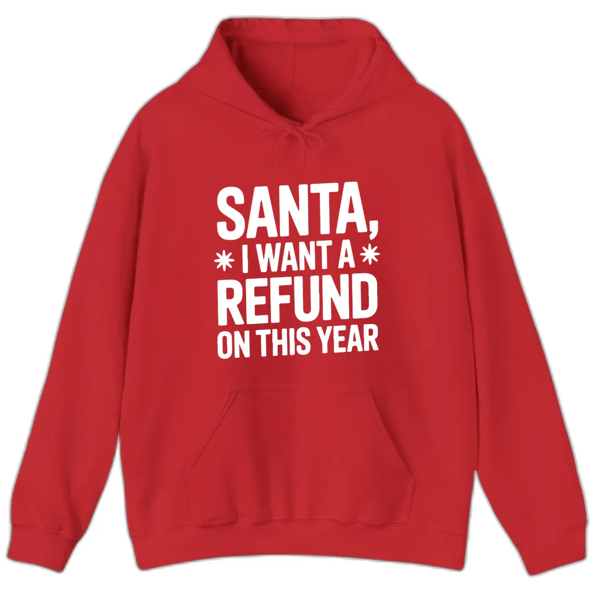 Santa Refund On This Year Hoodie in Red