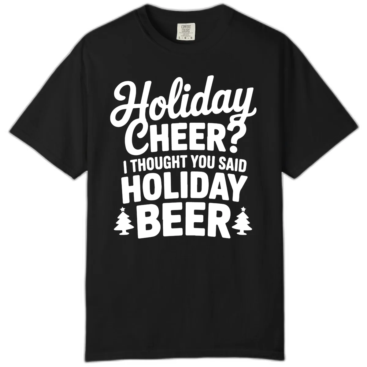 Holiday Beer Pun Graphic Comfort Color in Black