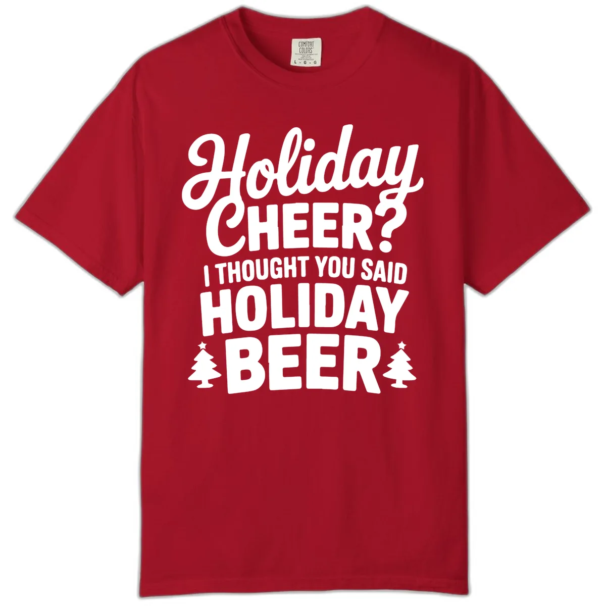 Holiday Beer Pun Graphic Comfort Color in Red