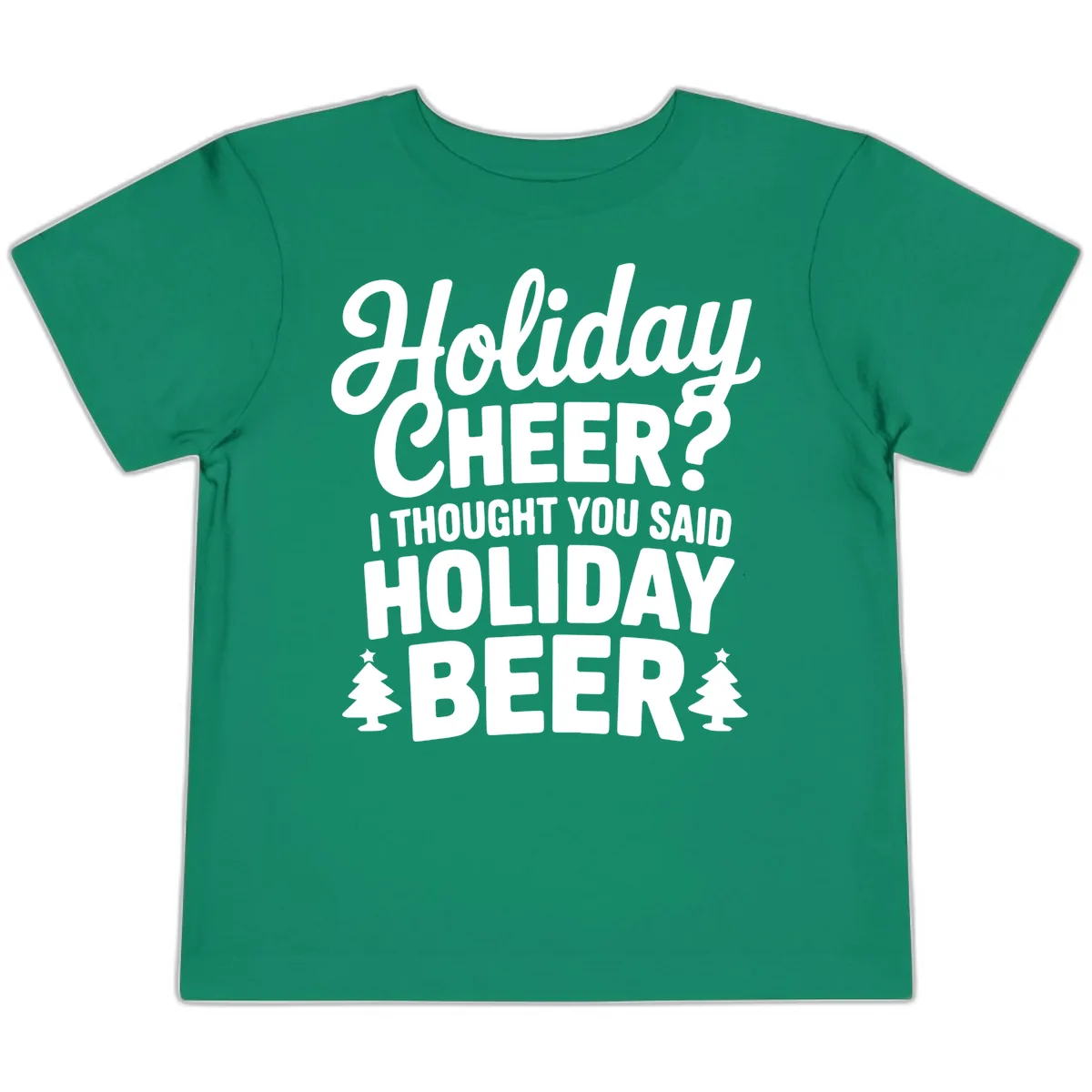 Holiday Beer Pun Graphic Toddler T-Shirt in Kelly
