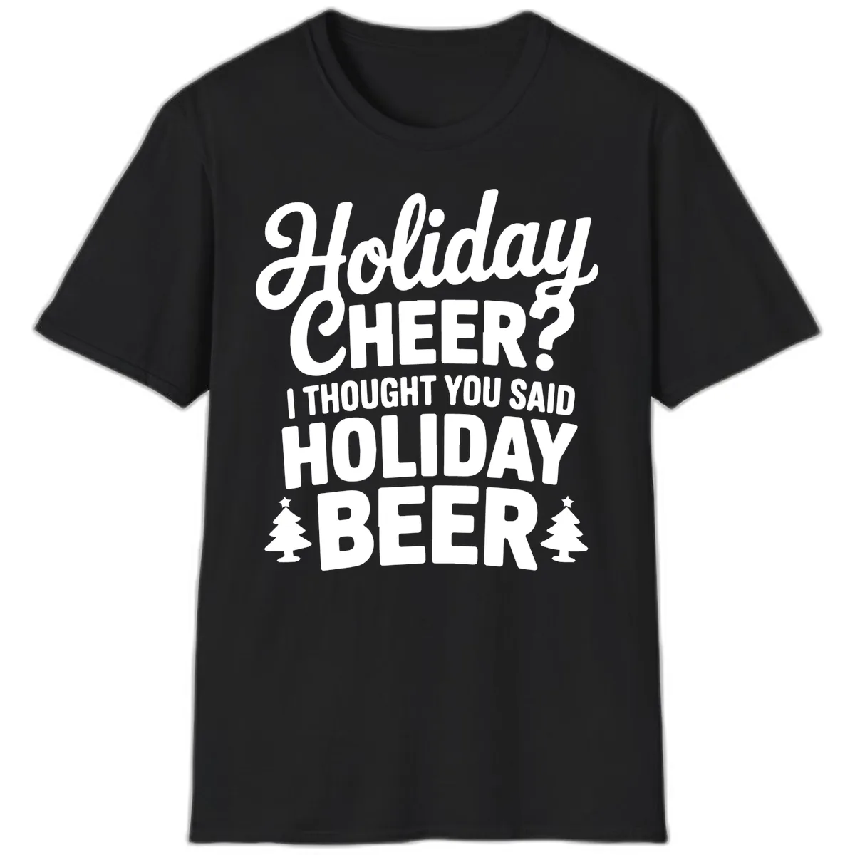 Holiday Beer Pun Graphic T-Shirt in Black