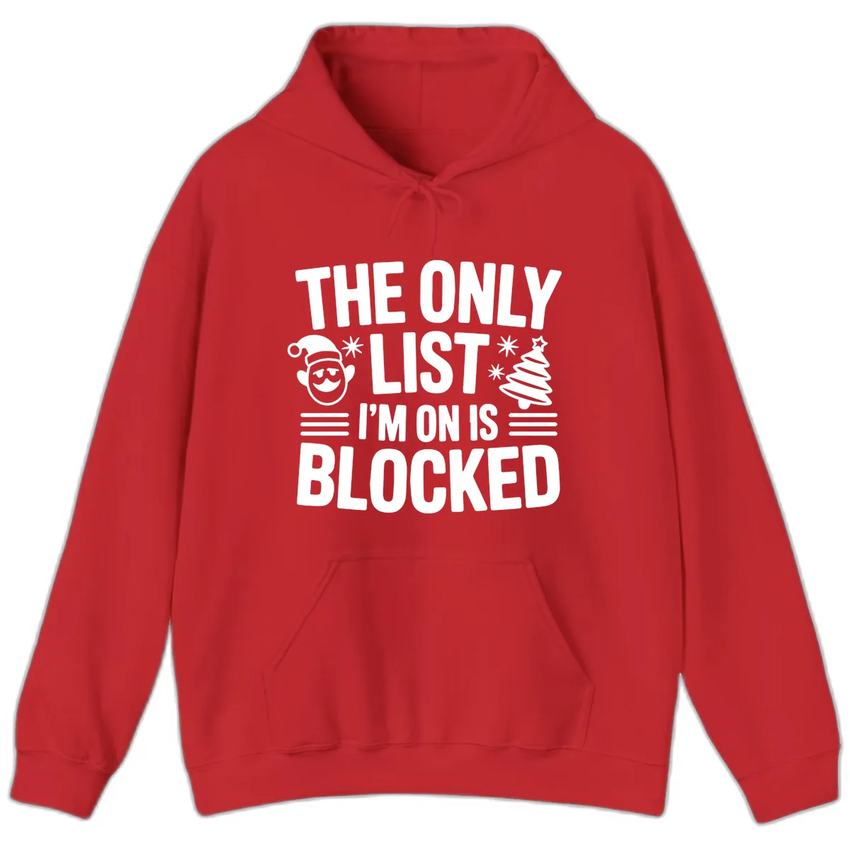 The Only List I'm On Is Blocked Hoodie in Red
