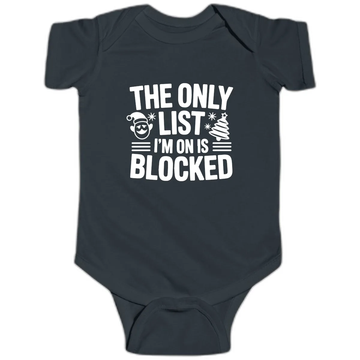 The Only List I'm On Is Blocked Baby Onesie in Black