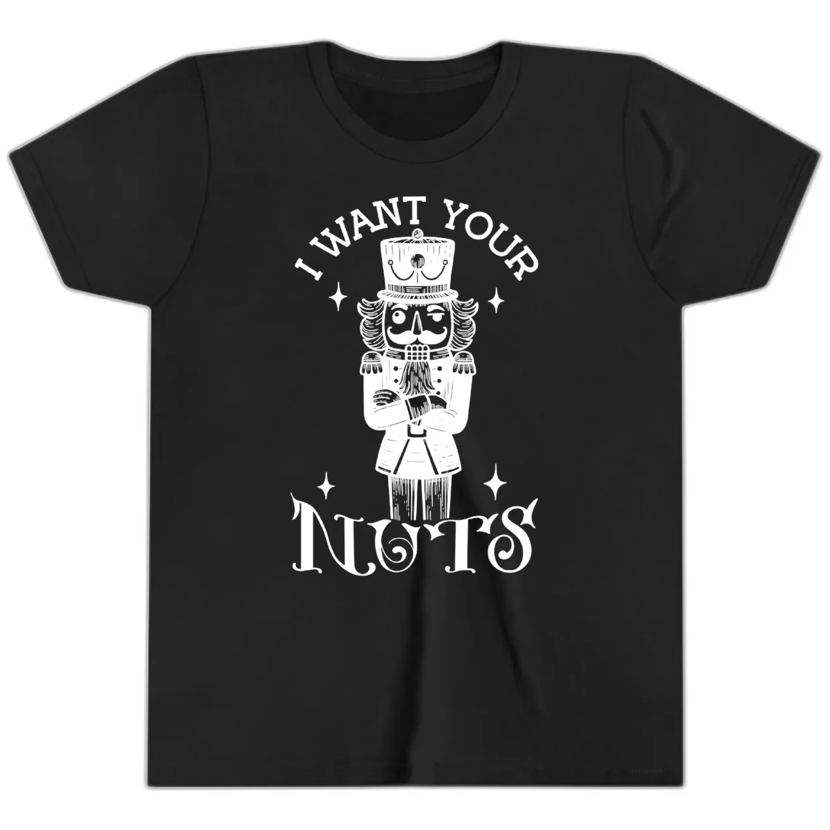Nutcracker I Want Your Nuts Youth T-Shirt in Black