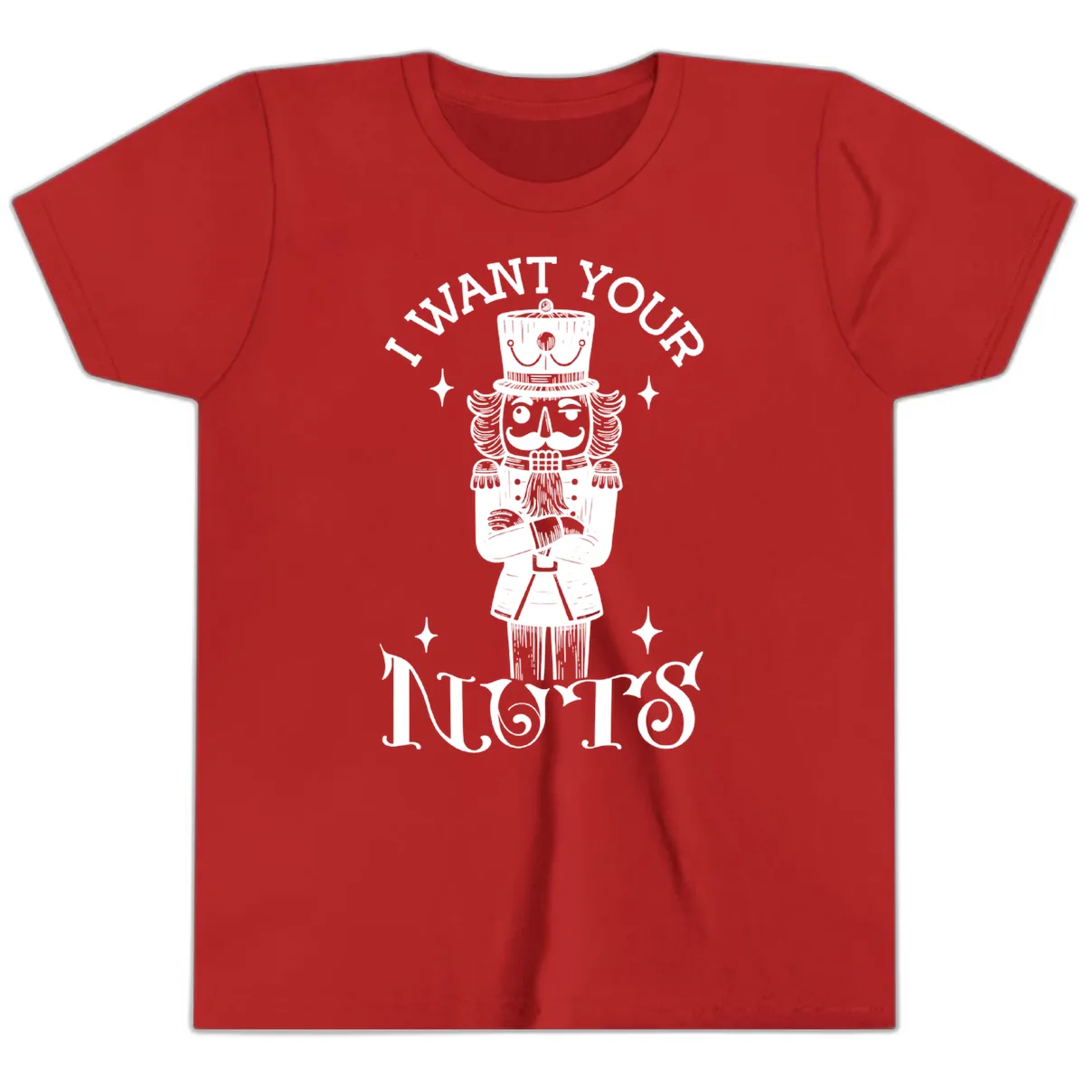 Nutcracker I Want Your Nuts Youth T-Shirt in Red