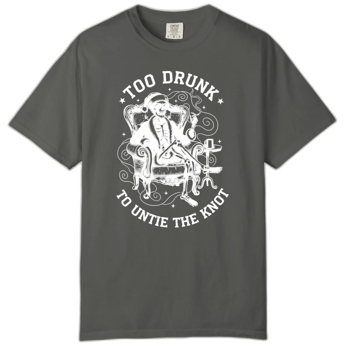 Too Drunk To Untie The Knot Comfort Color in Pepper