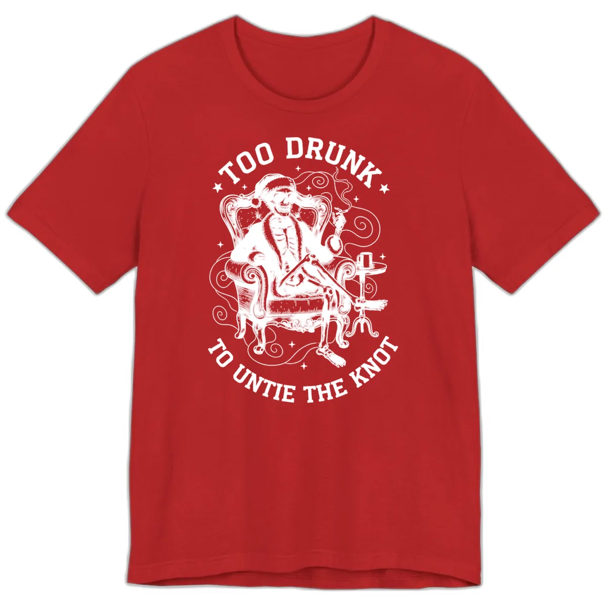 Too Drunk To Untie The Knot Premium T-Shirt in Red