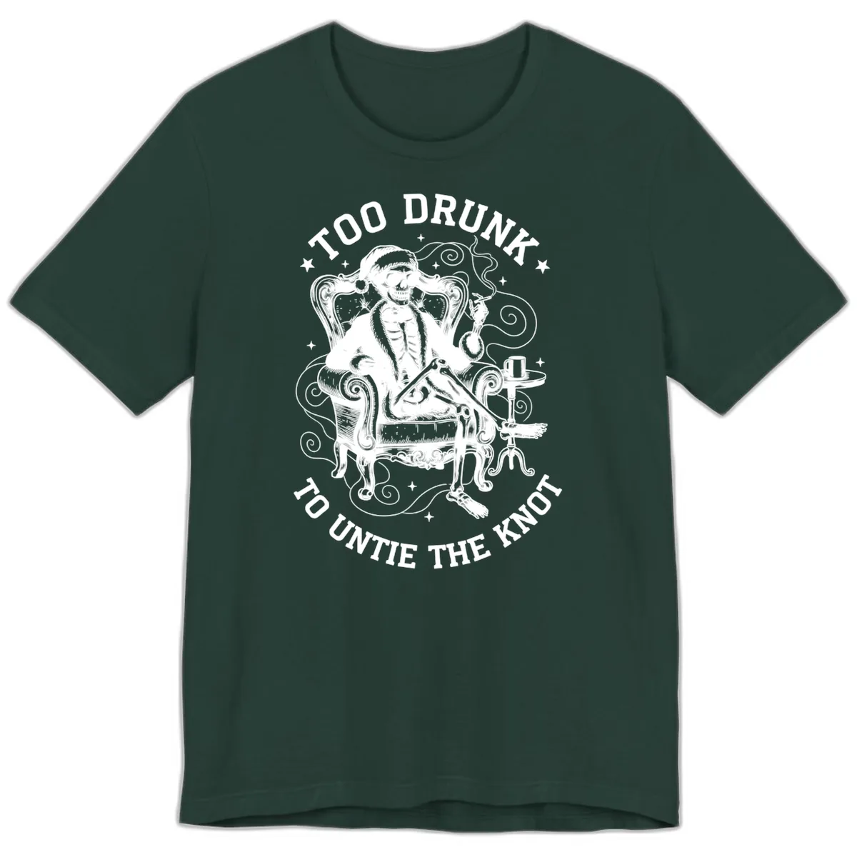 Too Drunk To Untie The Knot Premium T-Shirt in Forest