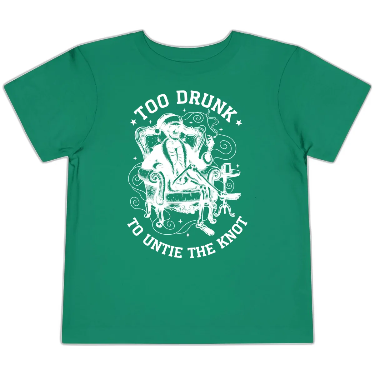 Too Drunk To Untie The Knot Toddler T-Shirt in Kelly