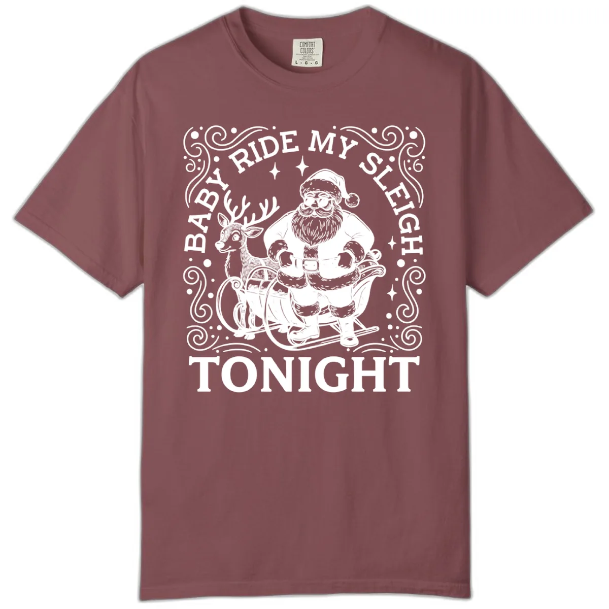 Baby Ride My Sleigh Tonight Comfort Color in Brick