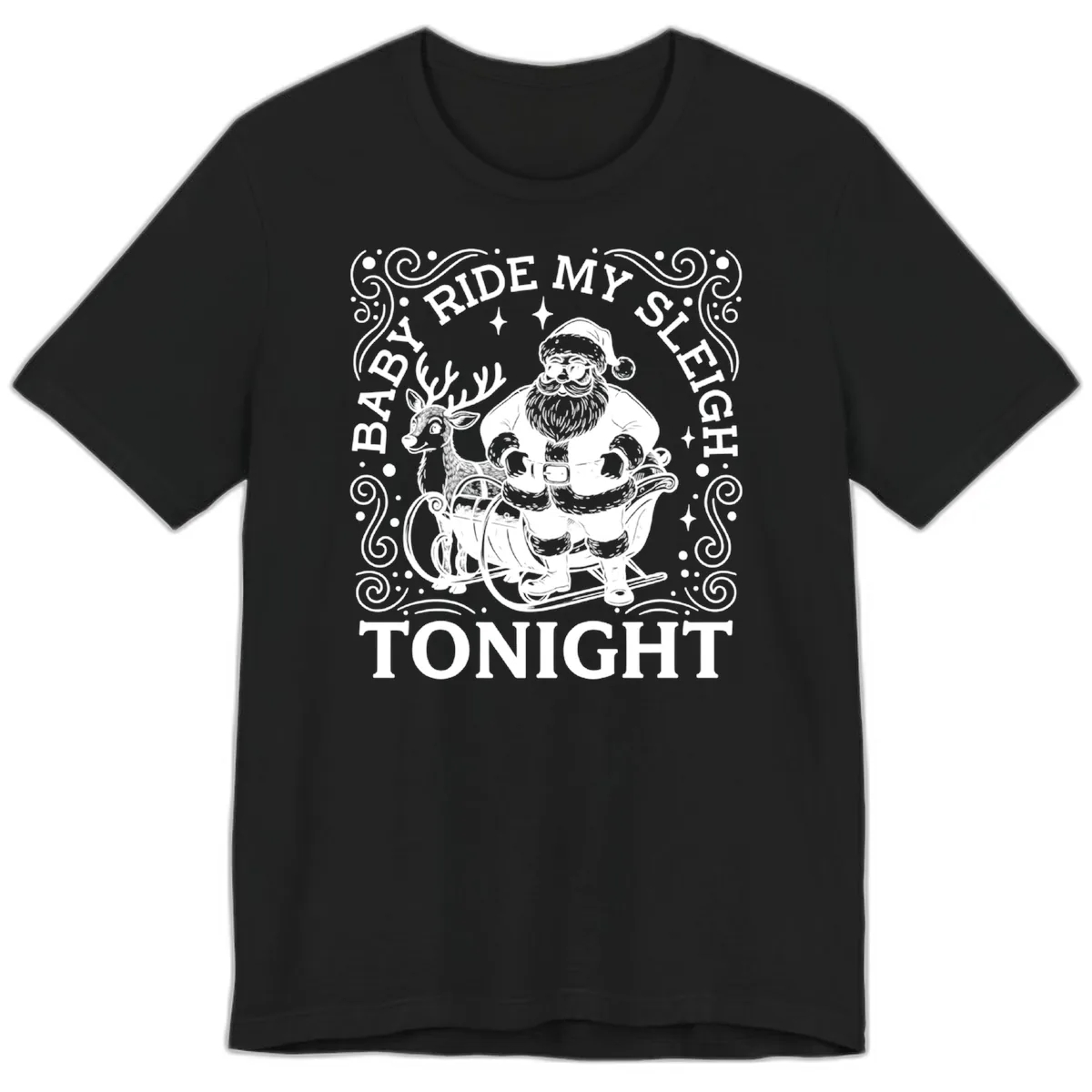 Baby Ride My Sleigh Tonight Premium T-Shirt in Black