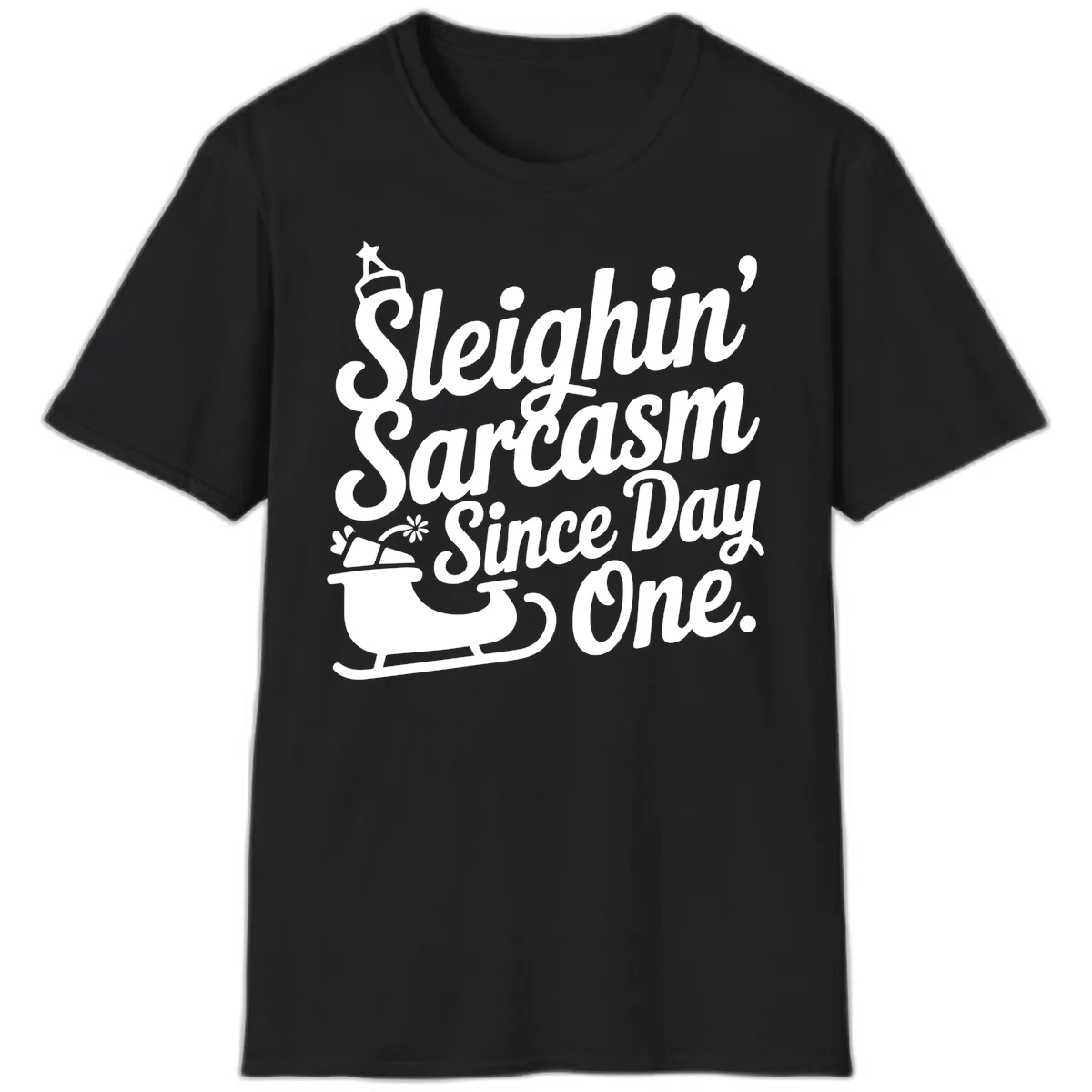 Sarcasm Since Day One Graphic T-Shirt in Black
