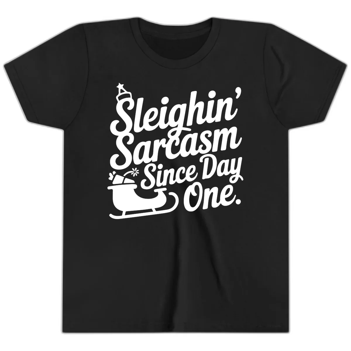 Sarcasm Since Day One Graphic Youth T-Shirt in Black