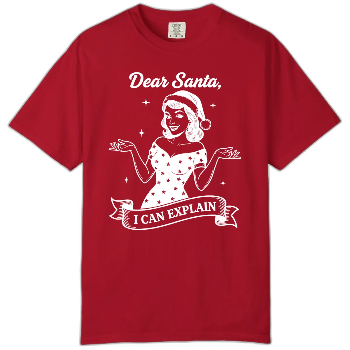 Dear Santa I Can Explain Design Comfort Color in Red