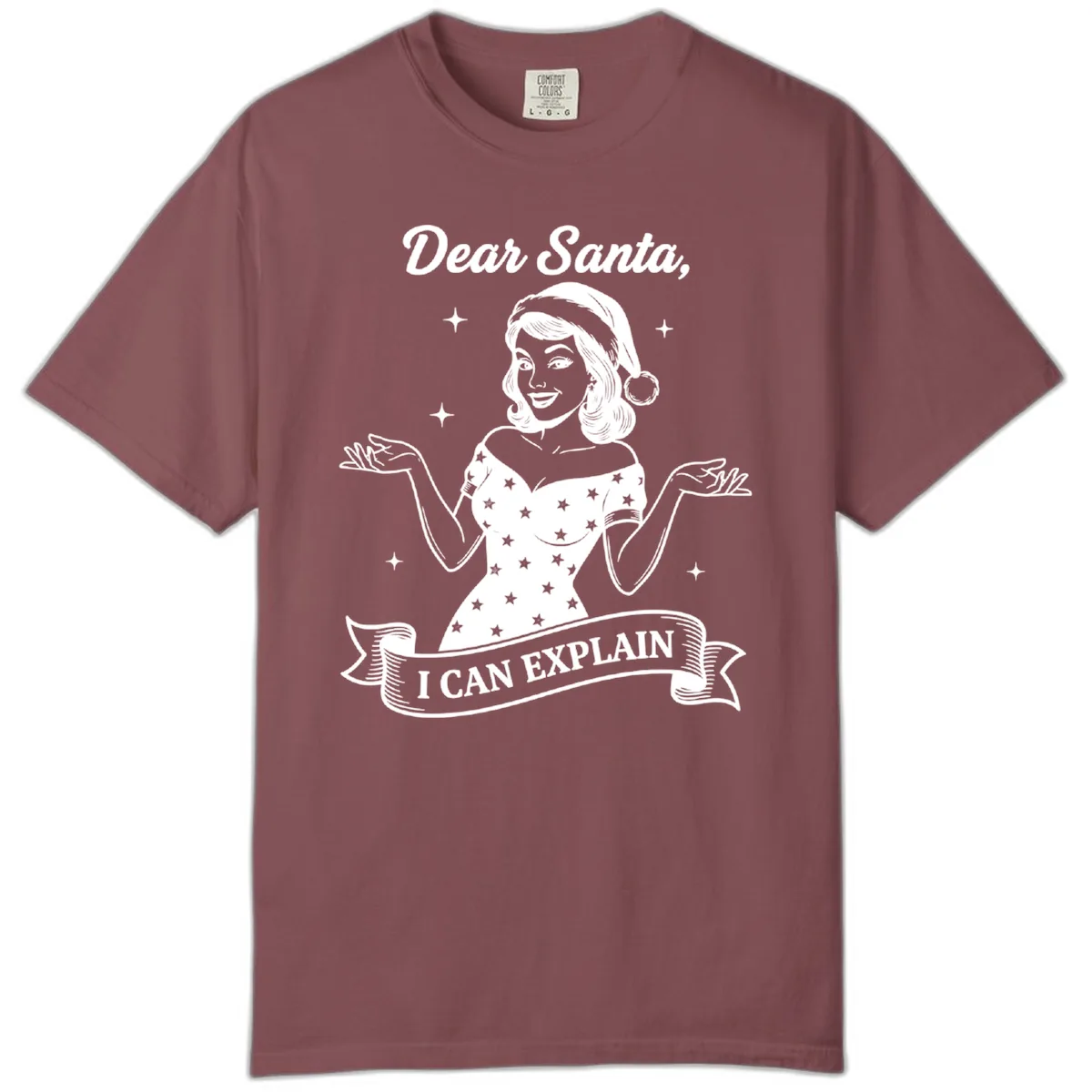 Dear Santa I Can Explain Design Comfort Color in Brick