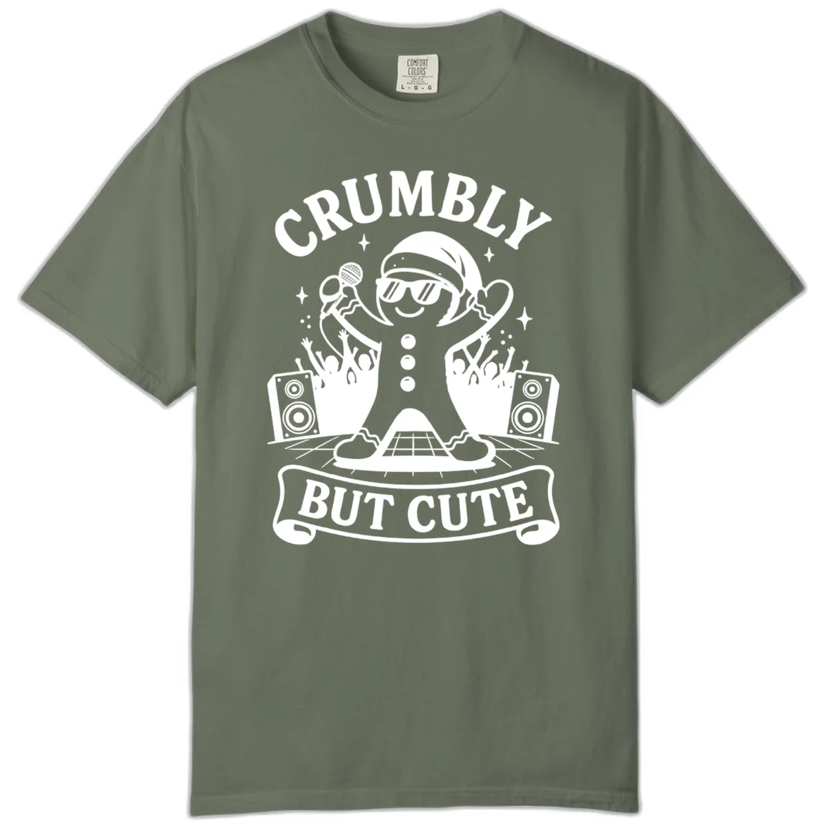Crumbly But Cute Gingerbread Singer Comfort Color in Moss