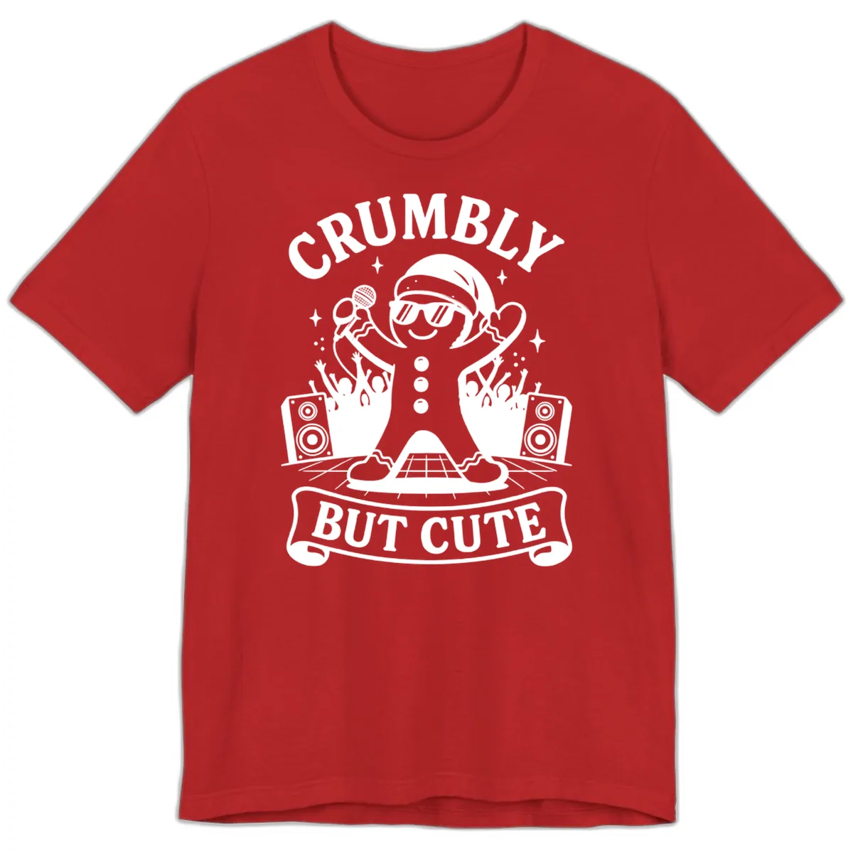 Crumbly But Cute Gingerbread Singer Premium T-Shirt in Red