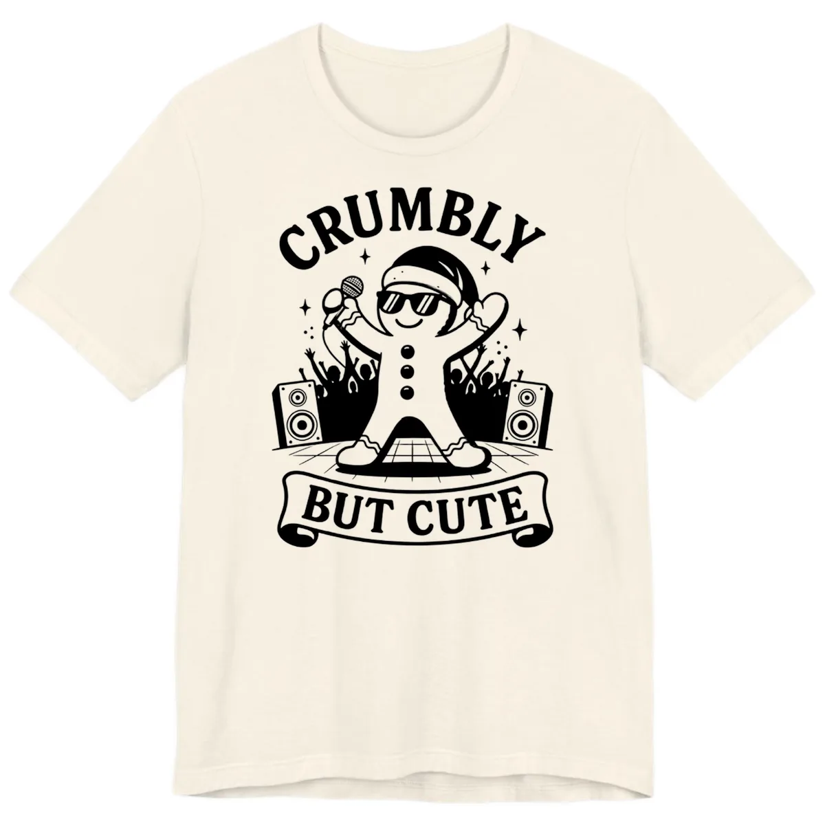 Crumbly But Cute Gingerbread Singer Premium T-Shirt in Natural