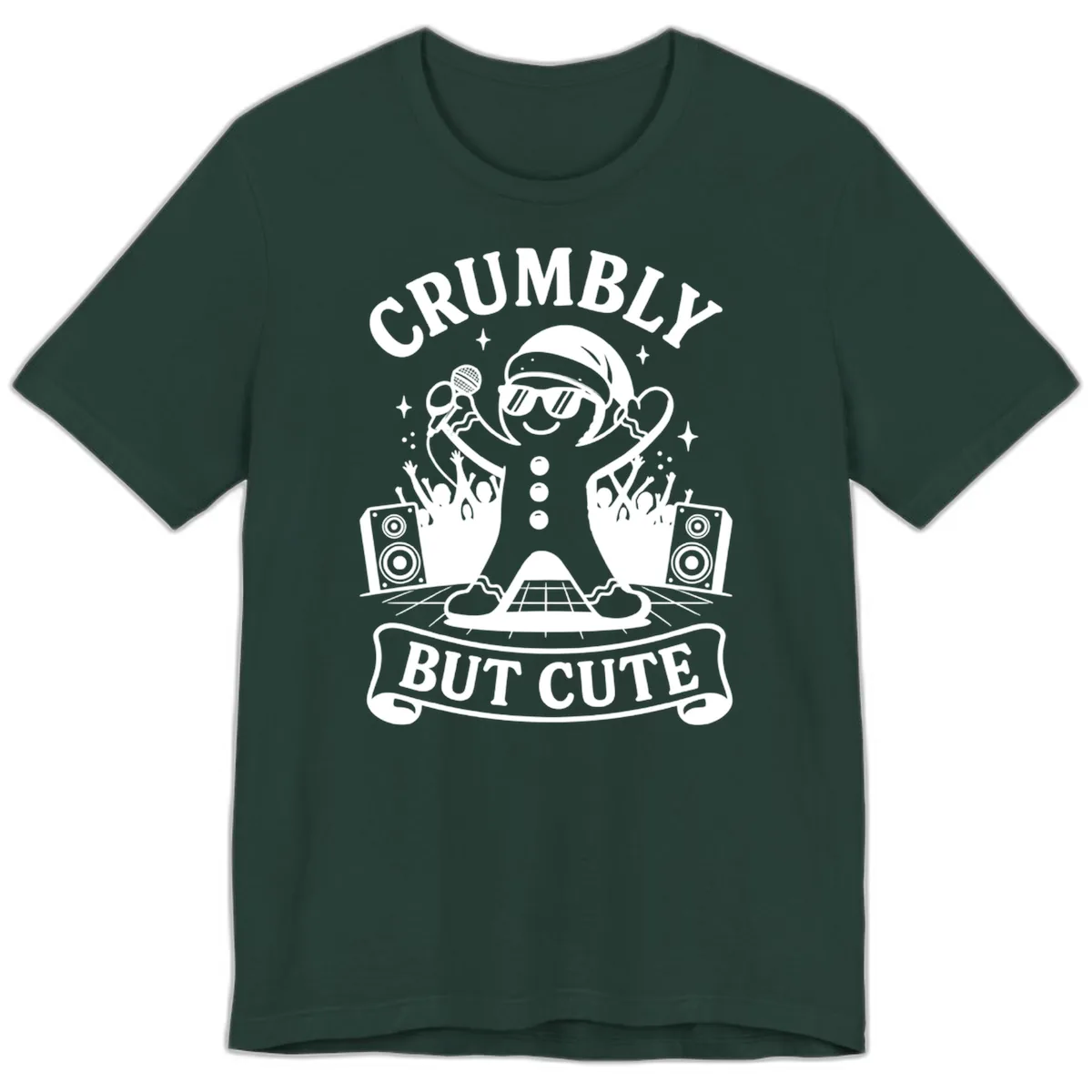Crumbly But Cute Gingerbread Singer Premium T-Shirt in Forest