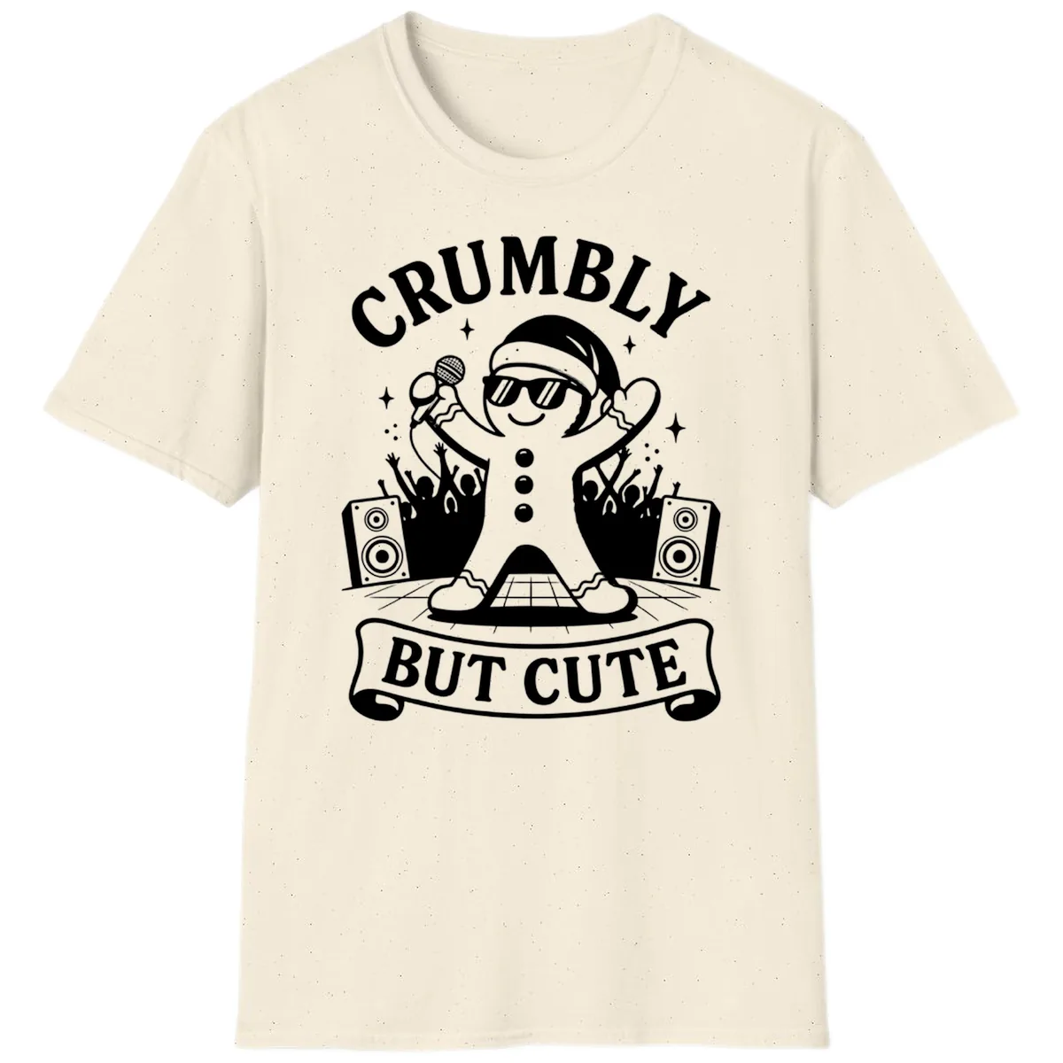 Crumbly But Cute Gingerbread Singer T-Shirt in Natural
