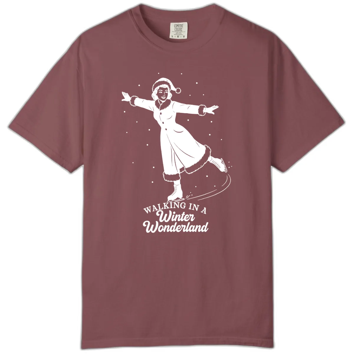 Skater In Winter Wonderland Comfort Color in Brick