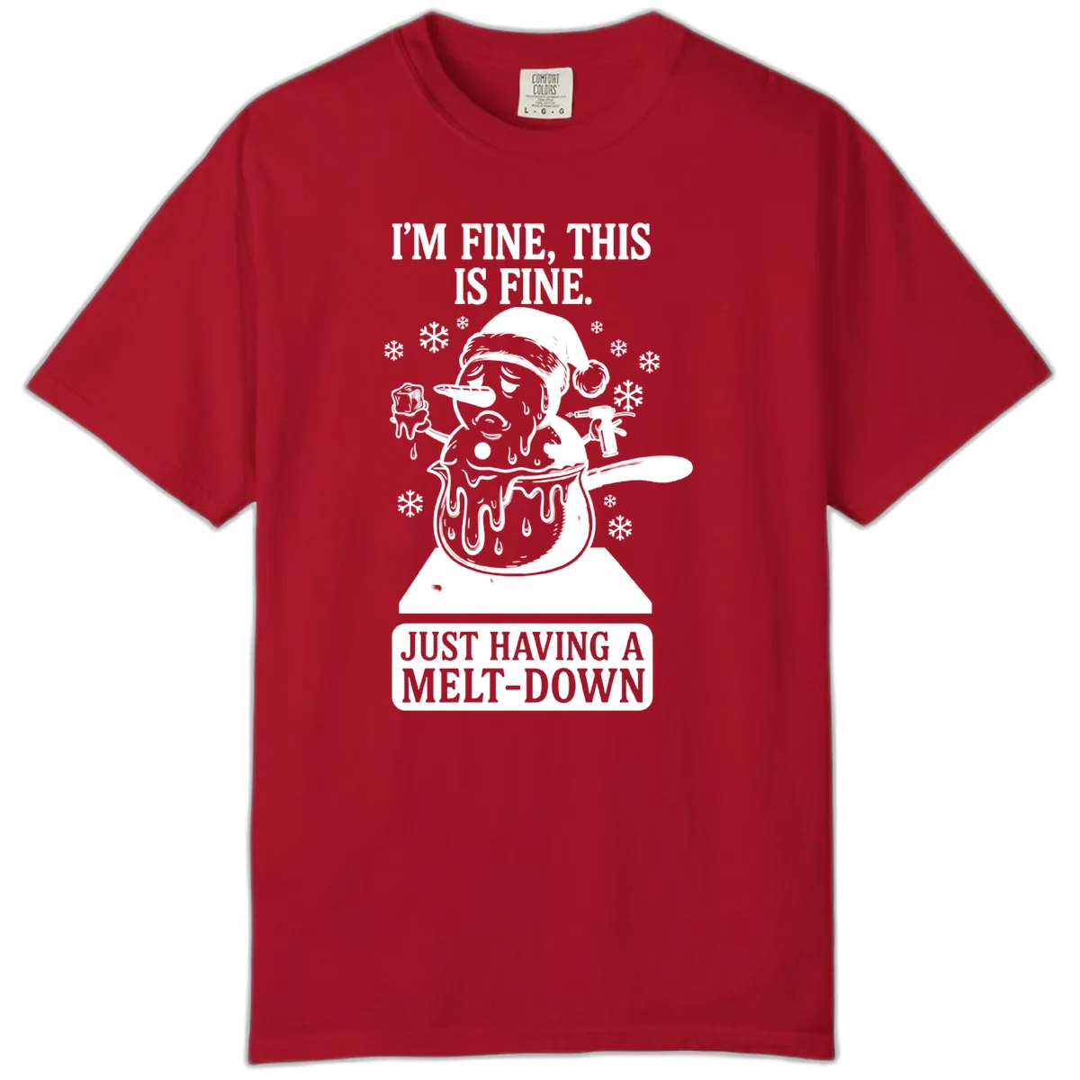 Melting Snowman Meltdown Comfort Color in Red