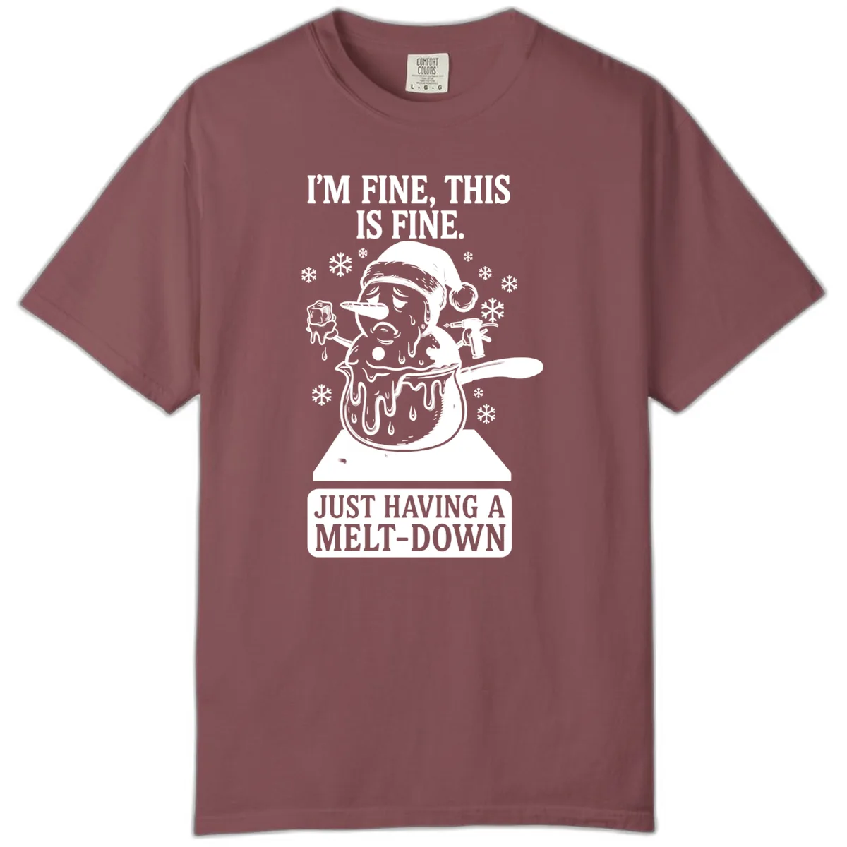 Melting Snowman Meltdown Comfort Color in Brick