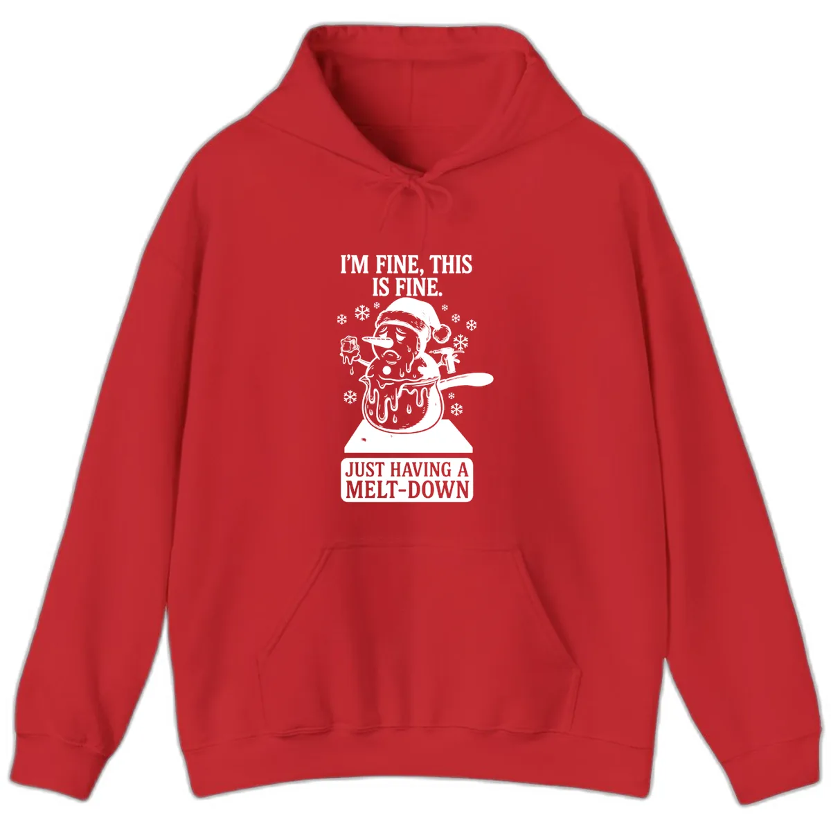 Melting Snowman Meltdown Hoodie in Red