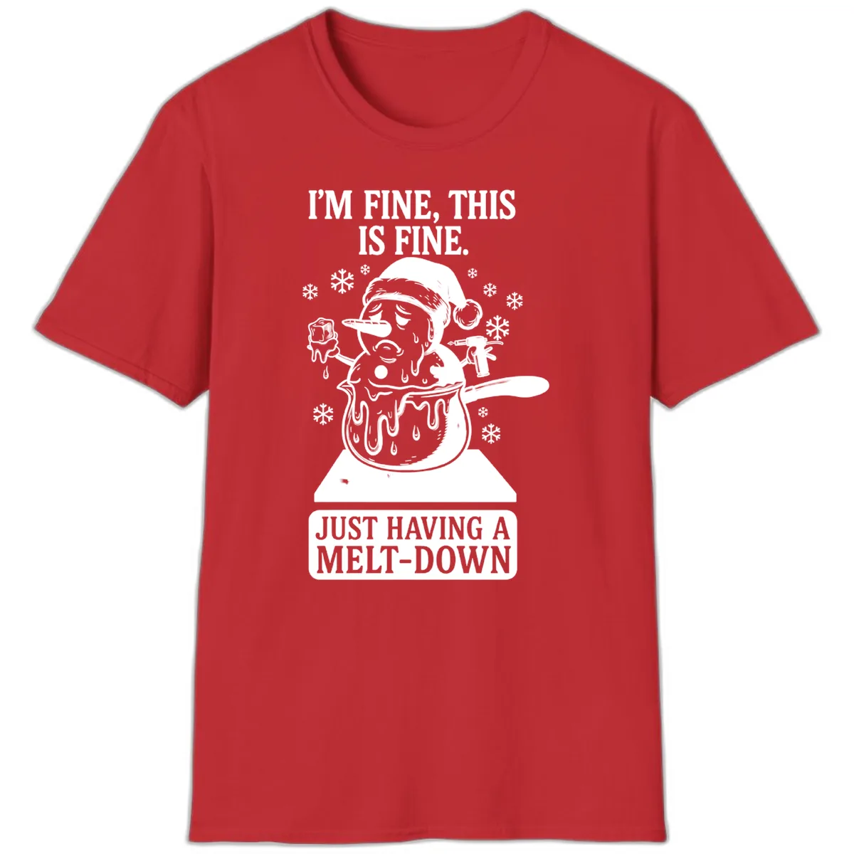 Melting Snowman Meltdown T-Shirt in Red