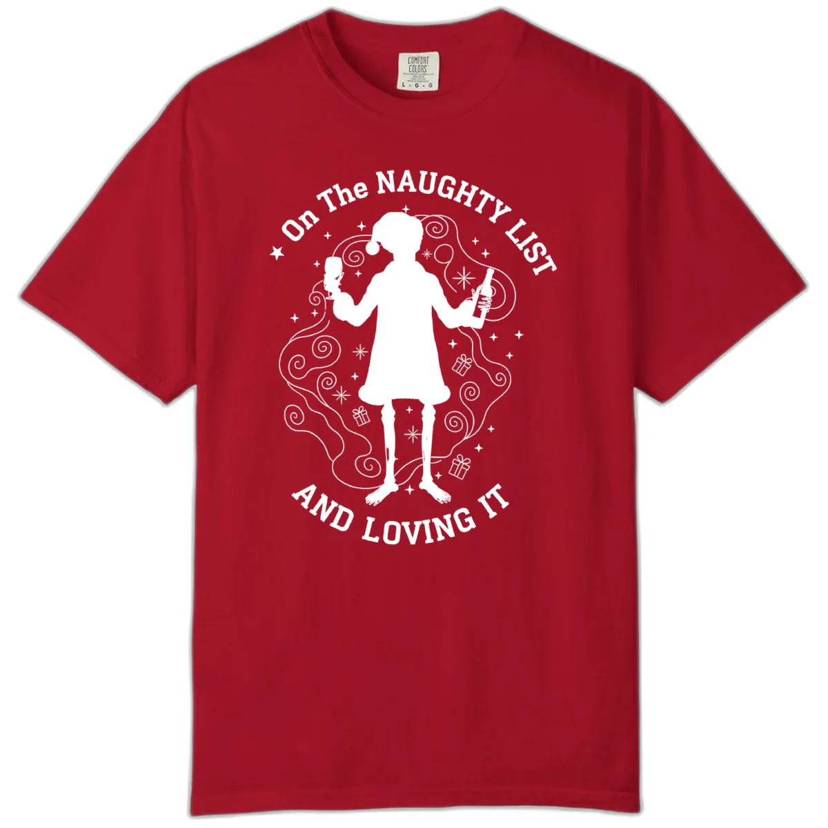 Naughty List And Loving It Comfort Color in Red
