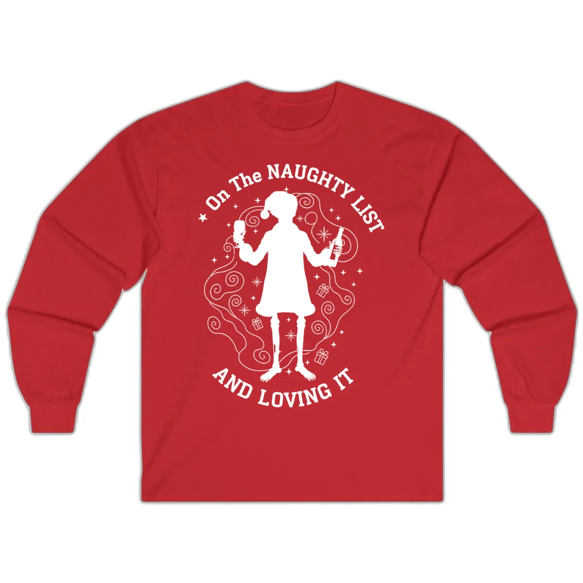 Naughty List And Loving It Long Sleeve in Red