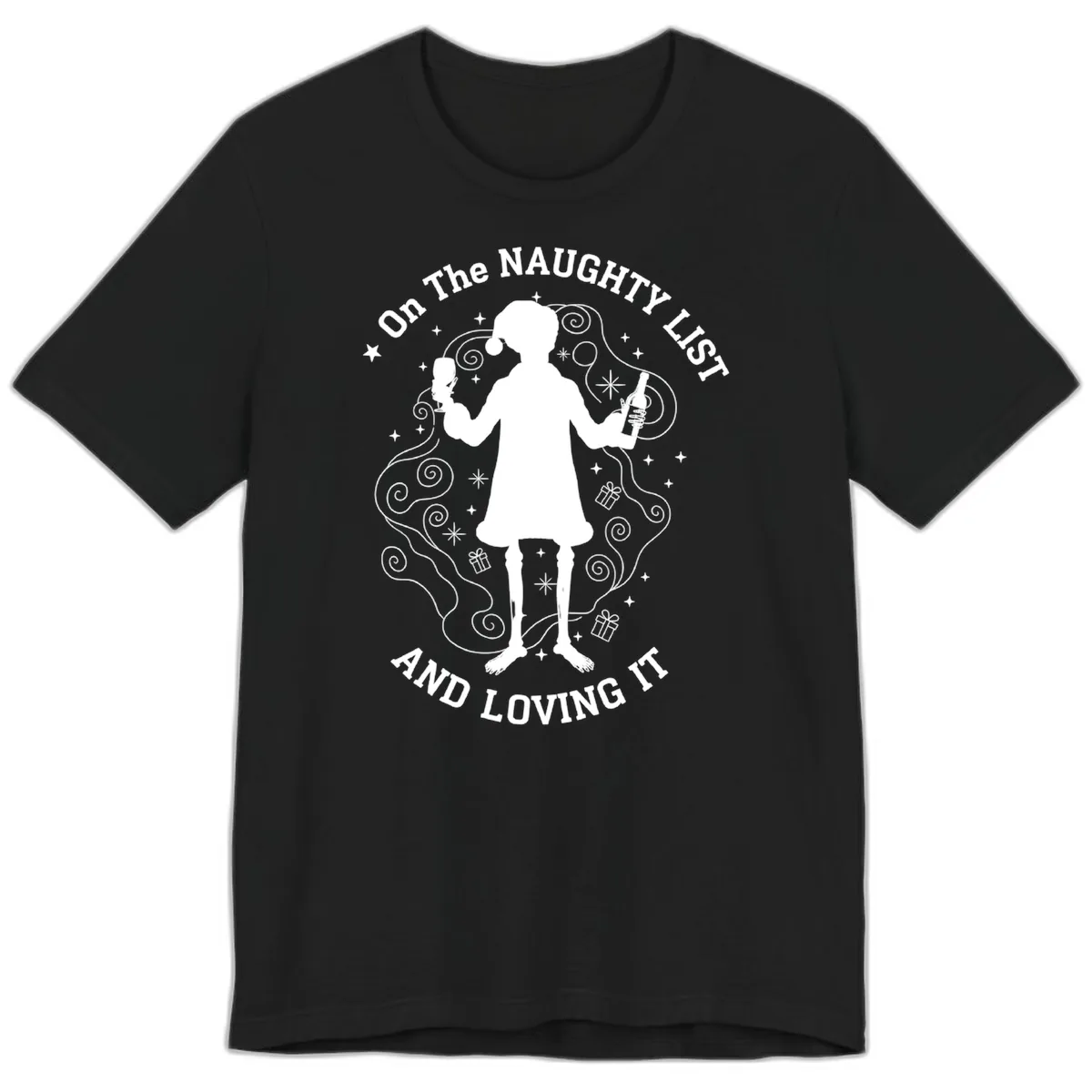 Naughty List And Loving It Premium T-Shirt in Black