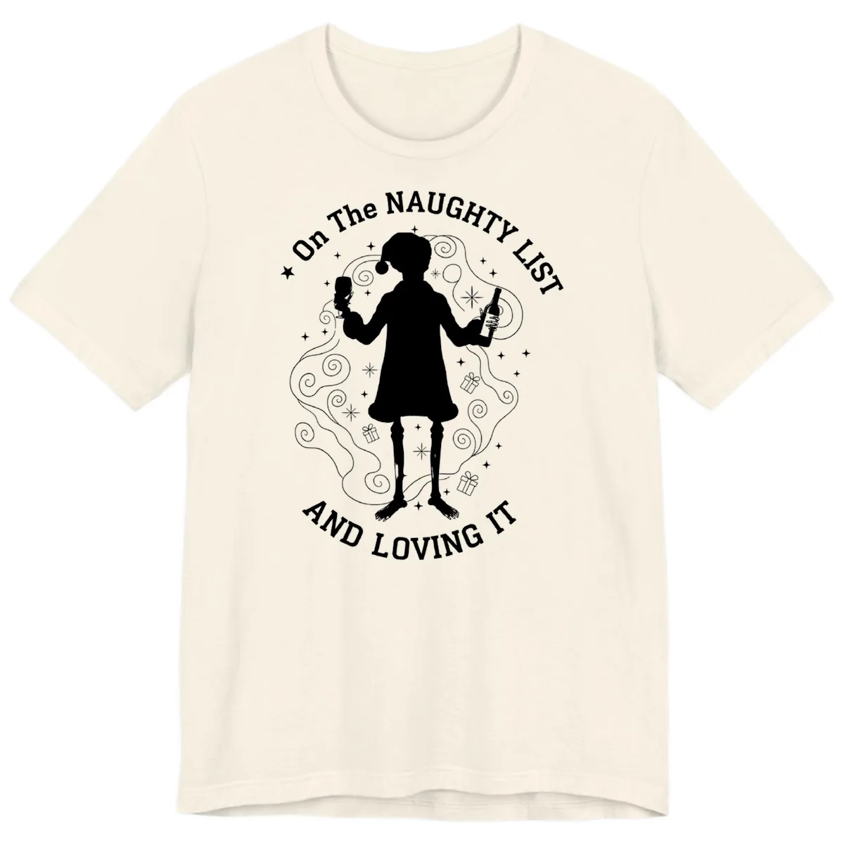 Naughty List And Loving It Premium T-Shirt in Natural