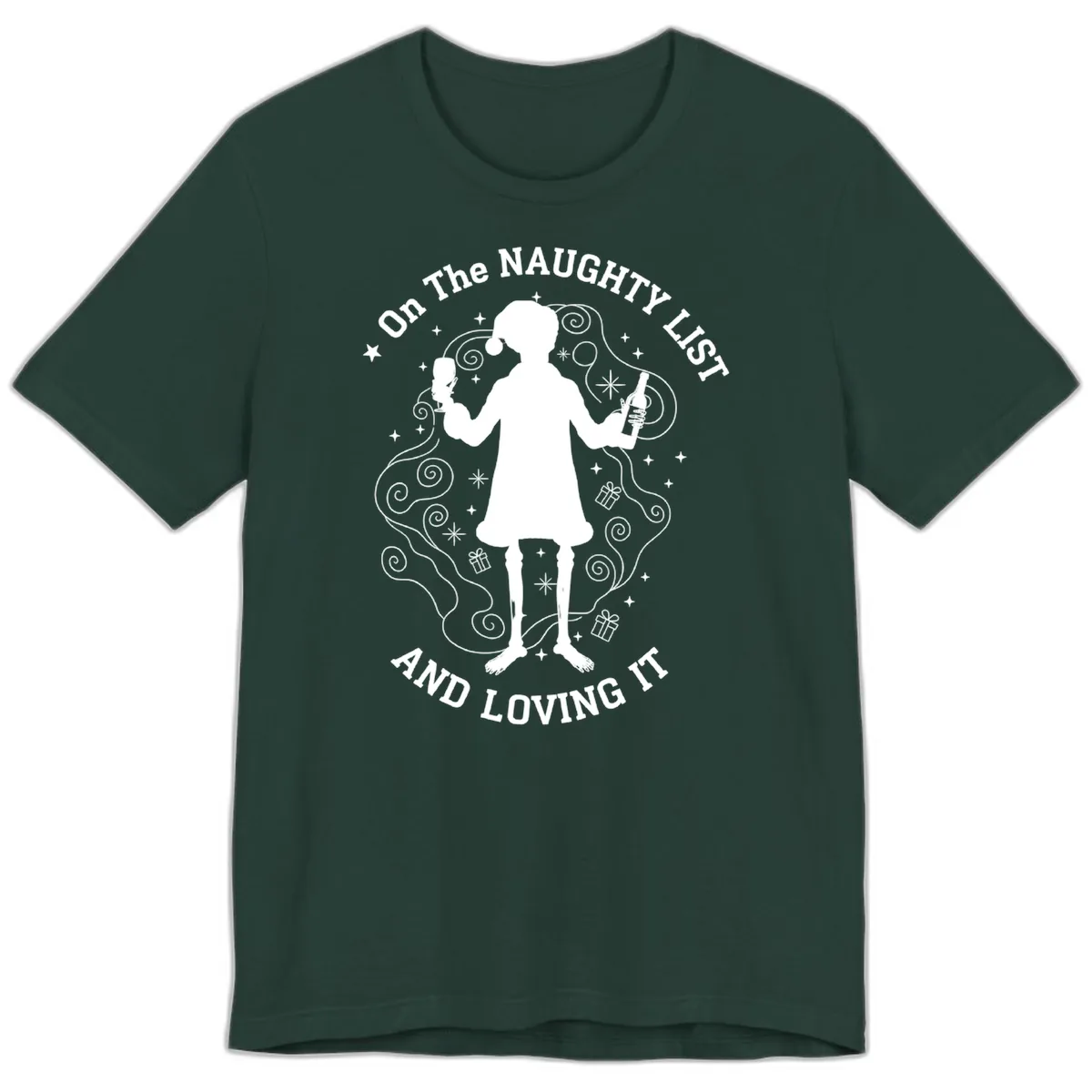 Naughty List And Loving It Premium T-Shirt in Forest