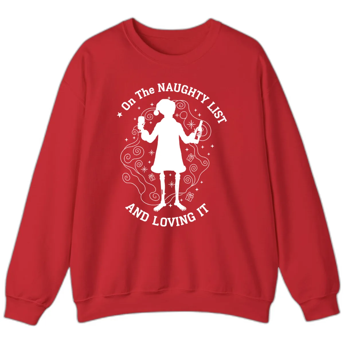 Naughty List And Loving It Sweatshirt in Red