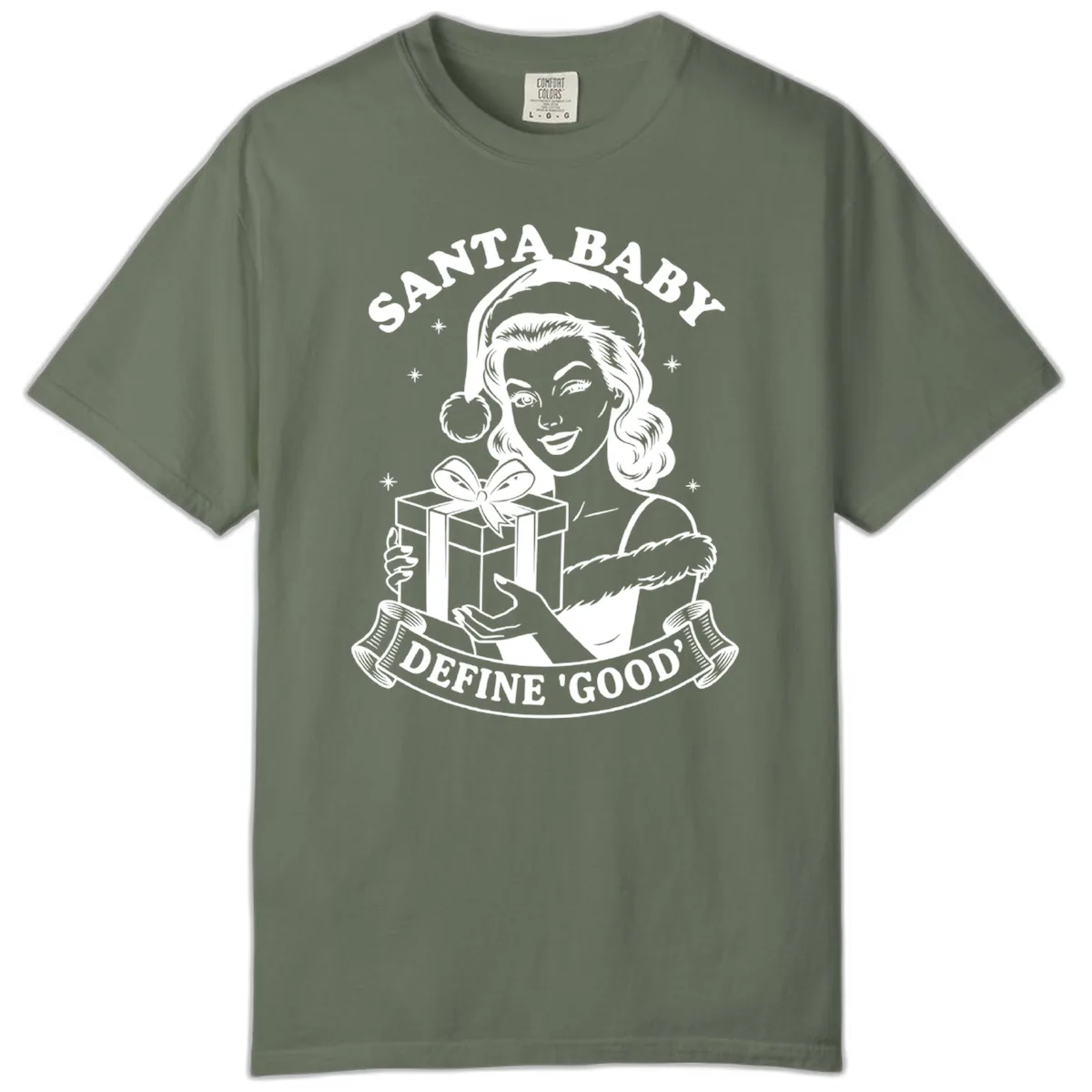 Santa Baby Define Good Comfort Color in Moss