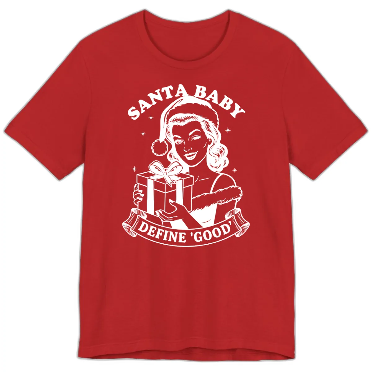 Santa Baby Define Good Premium T-Shirt in Red