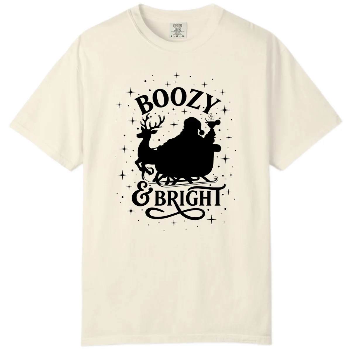 Boozy & Bright Christmas Design Comfort Color in Ivory