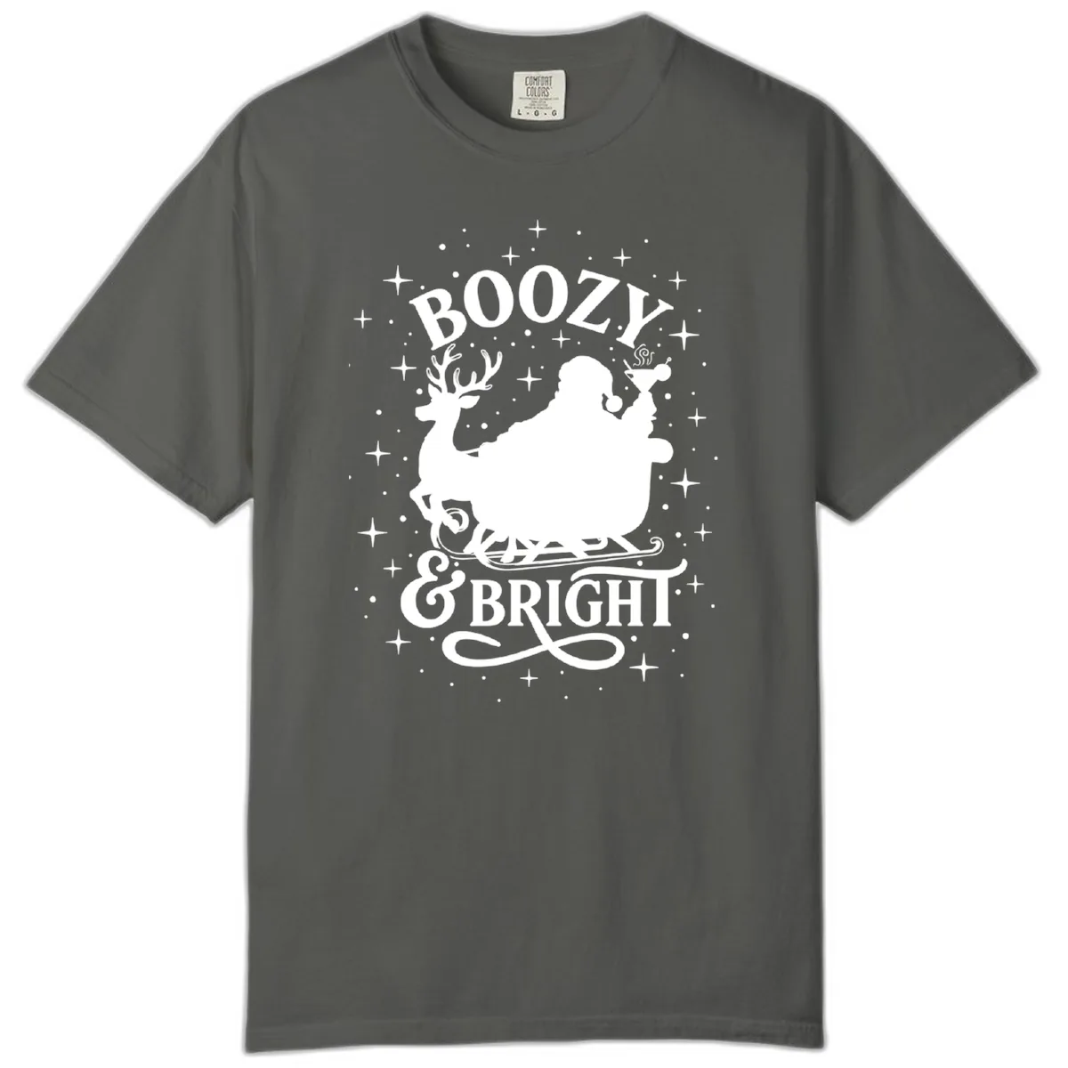Boozy & Bright Christmas Design Comfort Color in Pepper