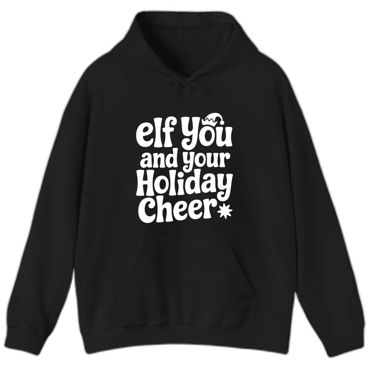 Elf You And Your Holiday Cheer Hoodie in Black