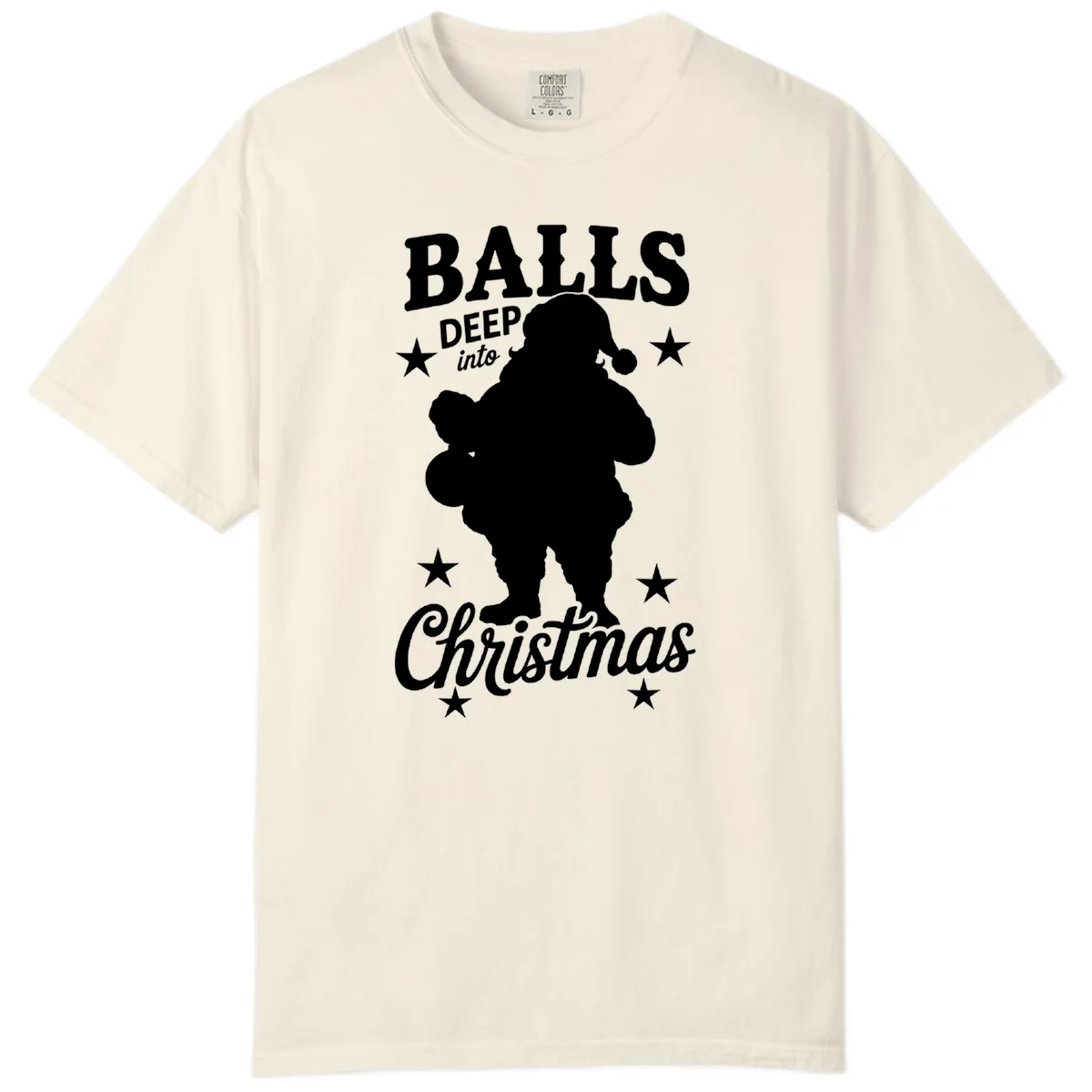 Balls Deep Into Christmas Design Comfort Color in Ivory