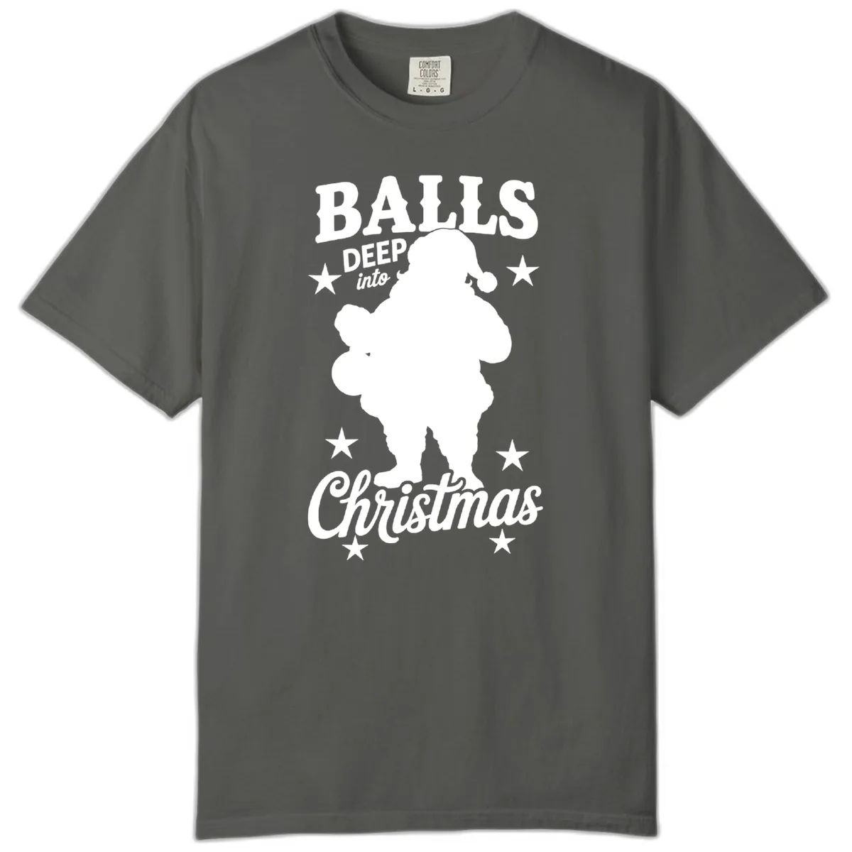 Balls Deep Into Christmas Design Comfort Color in Pepper