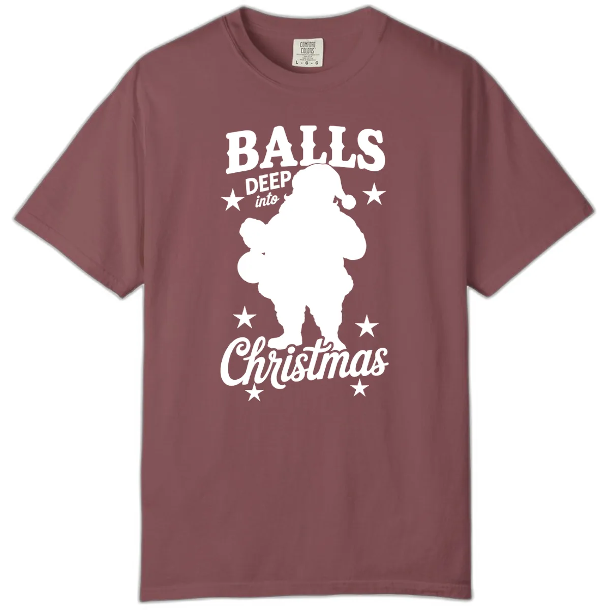 Balls Deep Into Christmas Design Comfort Color in Brick