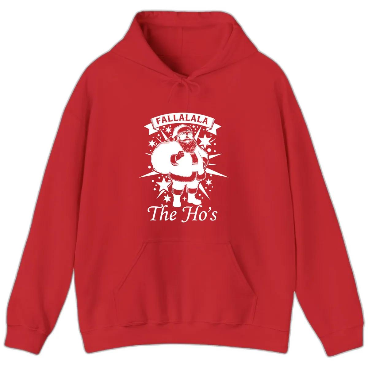 Fallalala The Ho's Santa Hoodie in Red