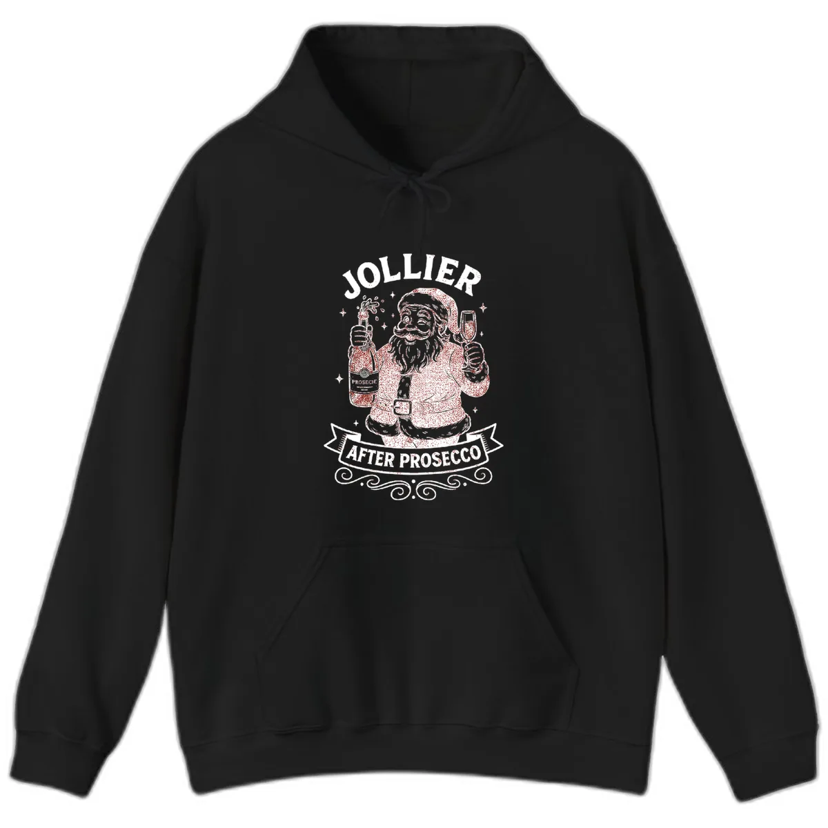 Jollier After Prosecco Graphic Hoodie in Black